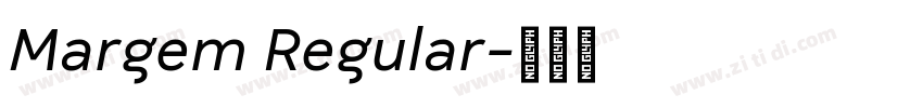 Margem Regular字体转换